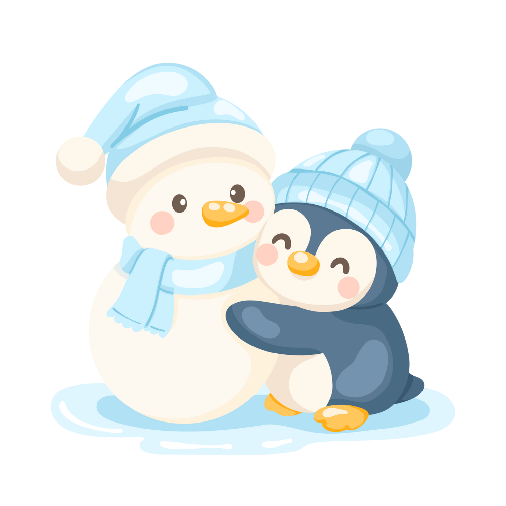 Penguin & Snowman Hugging Cookie Cutter – 3.5 & 4 Inch | Creative Hive
